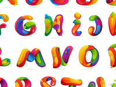 Splash letters alphabet app colorful juicy letter multicolor rainbow splash tasty
