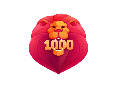 1000 followers! 1000 followers lion