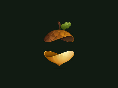 Acorn acorn autumn icon leaf logo oak sphere