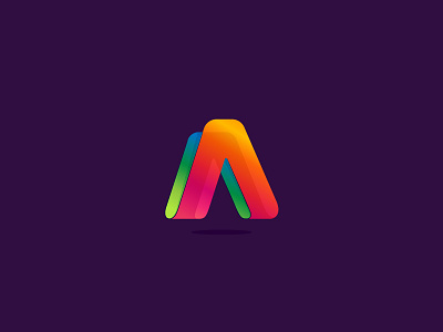 Ribbon A by Roma Korolev (kaer logo) on Dribbble