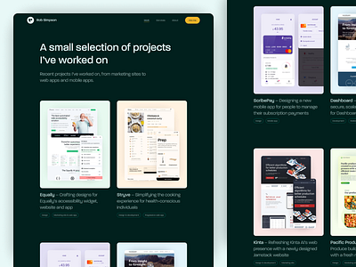 Rob Simpson Work casestudy freelancer portfolio