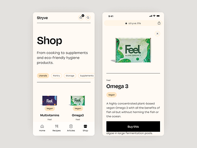 Stryve Shop Page