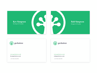 Geckotree Business Cards branding business card geckotree logo