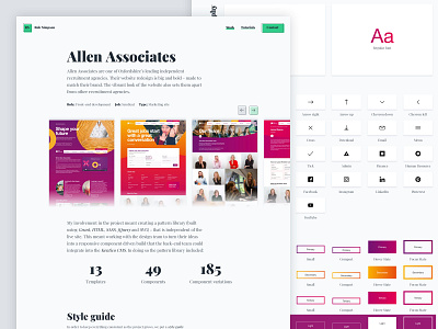 Rob Simpson Allen Associates Case Study Page case studies case study clean gradient minimal portfolio project style guide work