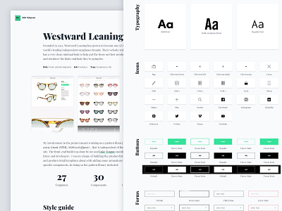 Rob Simpson Westward Leaning Case Study Page case studies case study clean ecommerce minimal portfolio project style guide sunglasses work