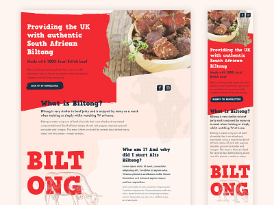 Biltong Landing Page