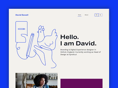 David Sewell Portfolio case study clean minimal portfolio work