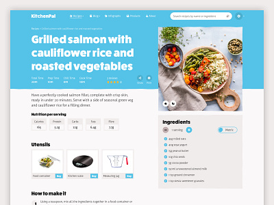 KitchenPal Seafood Recipe Page app chef cooking food recipe recipes web app