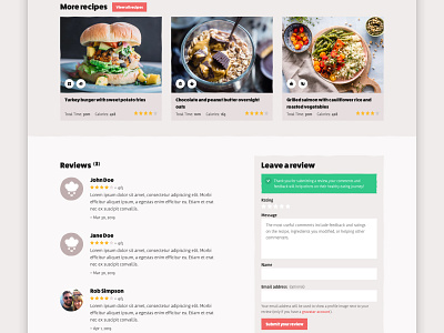 KitchenPal Recipe Reviews app chef comments cooking food ratings recipe recipes reviews web app