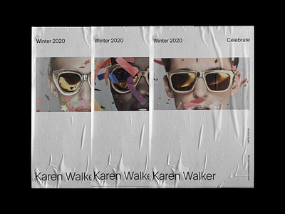 Karen Walker, Posters advertising campaign concept digital poster ecommerce editorial fashion grid layout layout minimalism poster design visual exploration