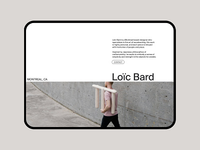 Loïc Bard aboutme canadian designer designer portfolio ecommerce editorial fashion minimalism ui uidesign visual design