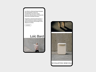 Loïc Bard dailyui design designer portfolio ecommerce ecommerce design editorial furniture minimalism suisse uidesign