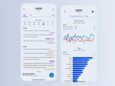 Neumorphism Light Mode Success Journal App