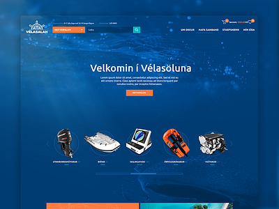 Vélasalan - eCommerce store for marine equipment in Iceland blue boats fishery iceland industrial machinery ocean viska