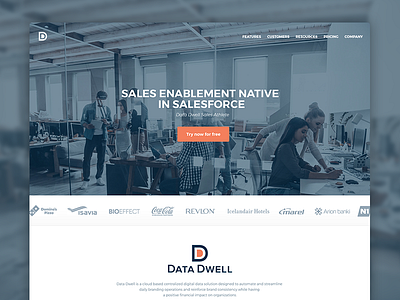 Concept design for Datadwell concept design data graphic design iceland mockup software startup viska web design