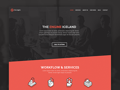 Website redesign for The Engine digital marketing engine iceland marketing marketing agency viska web design web development website