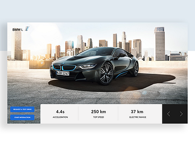 BMW i8 landing page concept