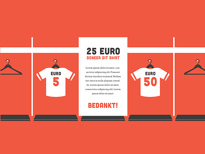 Bankzitters Shirt Donation donation hover shirt soccer ui webdesign