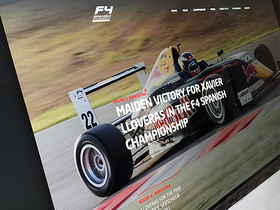 F4 Spain News Hero branding hero news racing sportified ui ux web webdesign