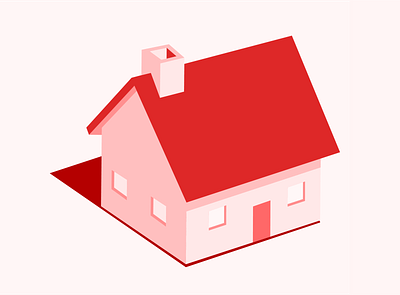 House adobe illustrator design drawing house illustration illustrator isometric macro red