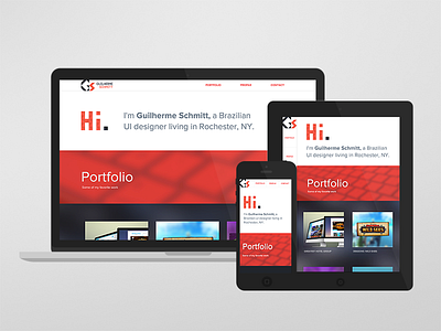 Responsive Portfolio Homepage blurred clean desktop flat gallery home menu mobile portfolio responsive web