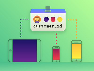 Customer_id Sync abstract id illustration sync user