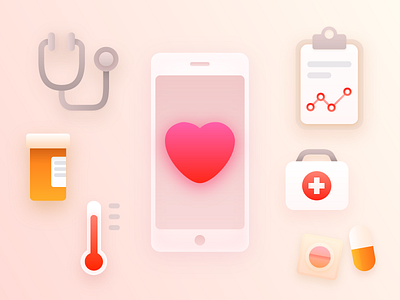 Digital Healthcare Landscape chart health healthcare heart pills wellness