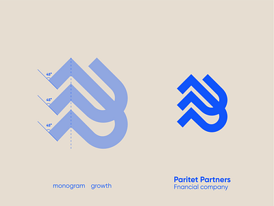 Paritet Partners Logo Design branding design flat icon logo minimal vector