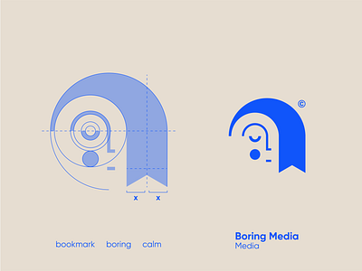 Logo for Media best logo bookmark boring branding calm circle logo flag logo flat lazy logo logo design media logo sleep zzz