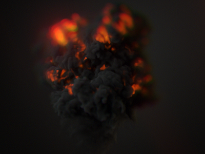 Volumetric 3d c4d cinema 4d explosion redshift smoke fire volume