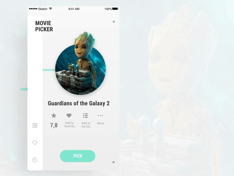 Movie Picker animation app app concept ui ux