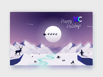 Happy Holidays from 10Clouds! happy holidays illustration