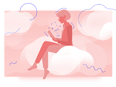 Illustration inspired by the Clouds ☁️ blog illustration books clouds illustration