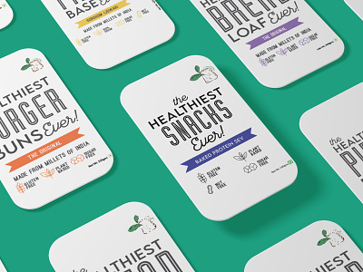 The Healthiest bakedgoods design graphicdesign icons illustration layout lettering packaging typography veganbranding