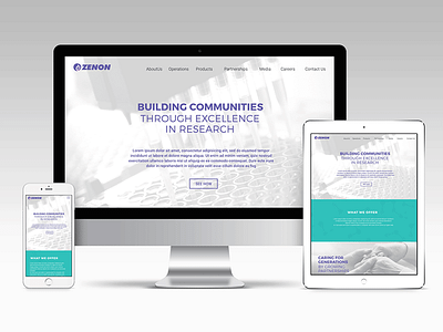 Website Mockup For Zenon design graphicdesign pharmaceutical pharmacy research responsive web webdesign website