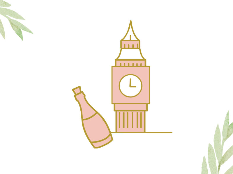 London Dreams bigben celebrate champagne gif graphicdesign icons illustration london popping