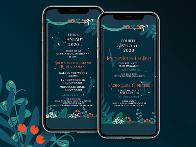 Wedding Itinerary design forest graphicdesign illustraion indian itinerary matheran wedding wedding card wedding invite