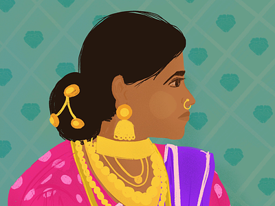 Vintage Indian Women portraits. digitalart drawing faces graphicdesign illustrations indian indianfaces portrait vintage women