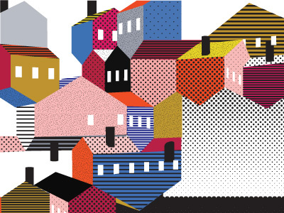 Houses color grid pattern puzzle