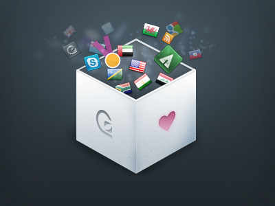 Resources from GoSquared 3d blog box free gosquared icon icons launch photoshop psd resources