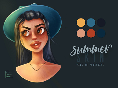 Summer Character Design character character concept character design color palette digital art digital illustration digital painting drawing fourth of july illustration ipad lighting navy photoshop procreate procreate app procreate brushes sketch summer