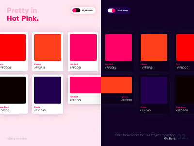 Color Nook Books, 02 Hot Pink color color palette pink ui design user experience