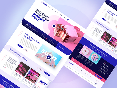 Pastel Dessert Website Concept donut gradient interface design pastel pink popsicle purple shopping sketch sketchapp ui ux user experience user interface ux ux designer video player web design website website concept website design