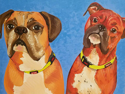 Acrylic Dog Painting acrylic paint dog hale the creative illustration pet portrait portrait