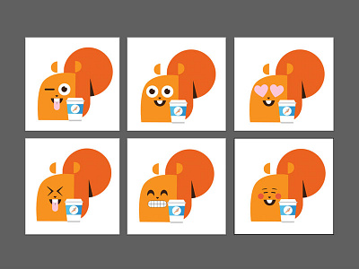 Squirrel Emoji Set emoji squirrel