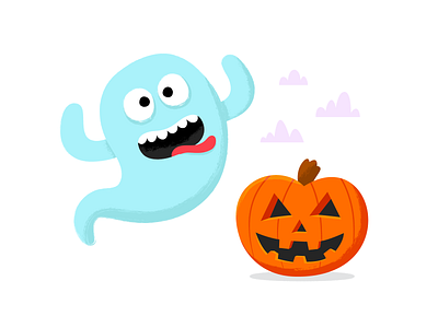 Happy Halloween! boo cute design fun ghost halloween halloween design illustration october pumpkin silly spooky texture