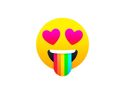 Pride Emoji emoji gradient heart icon june lgbt lgbtq love pride pride month queer rainbow