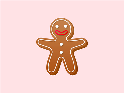 Gingerbread christmas december festive ginger gingerbread gingerbread man gradient holidays pink simple warm winter