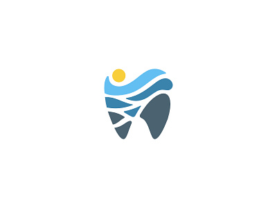 Ocean Dentist Logo app branding design graphic design illustration logo min vector
