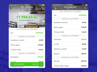 Nordea Mobile Concept – account (2/3)